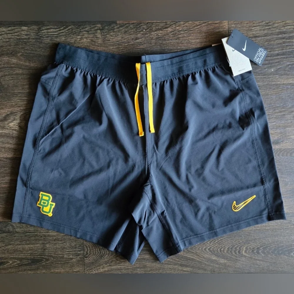 Nike Black Baylor Bears 2024/25 Sideline Performance Woven Shorts Men XL